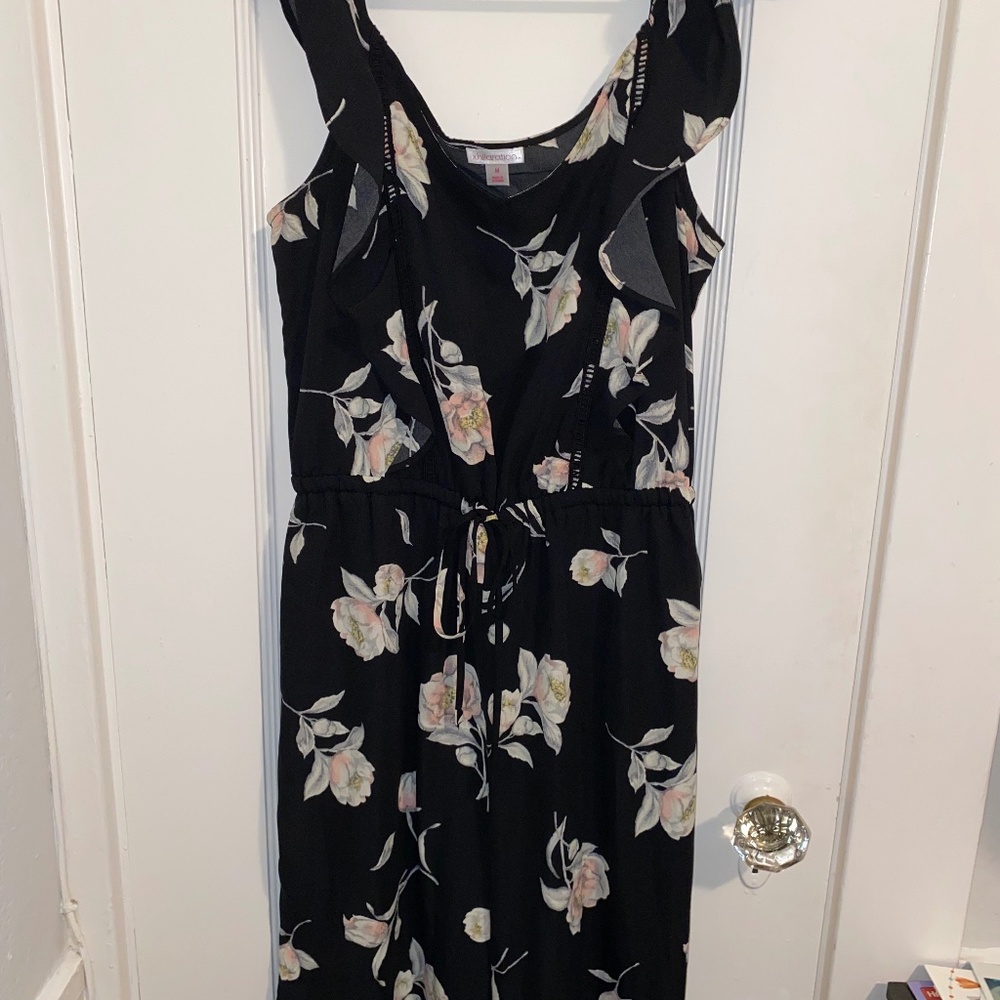 Navy Floral Jumpsuit